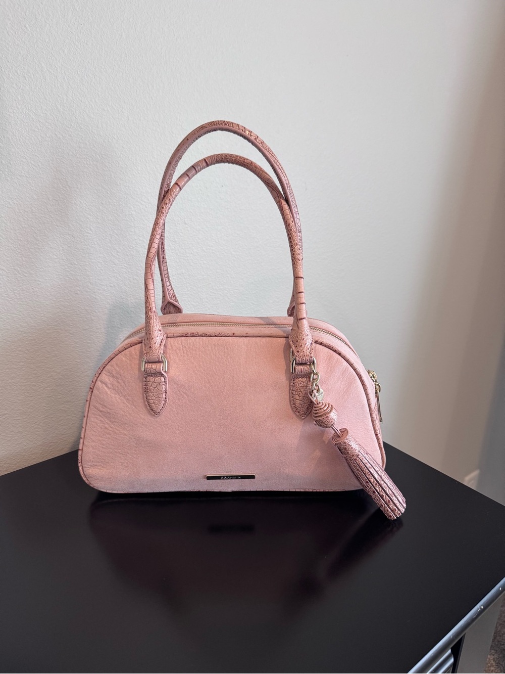 Brahmin Angie Satchel/Crossbody in Blush NWT Retail $395
